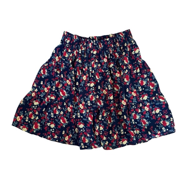 Vintage Express Floral Mini Skirt Ruffle Sheer Y2K Size M - Picture 2 of 5
